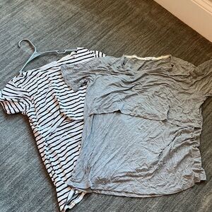 Gray and Striped Women's Tops Maternity.  Nursing